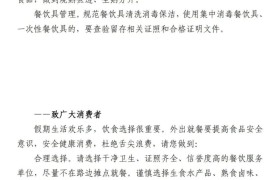 昌邑市场监督管理局2022五一期间餐饮食品安全消费提示